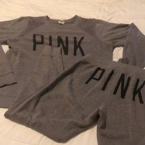 Vs pink sweatsuit .